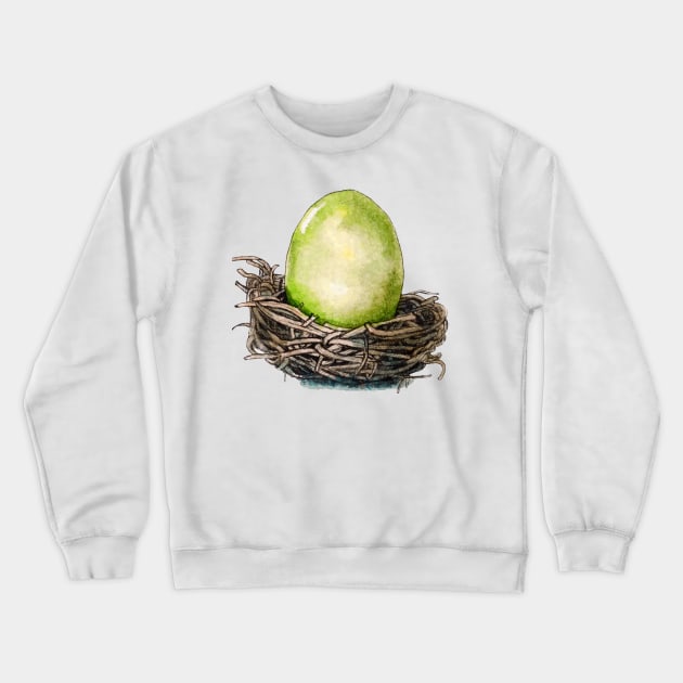 Green Easter Egg Crewneck Sweatshirt by AquarellChill